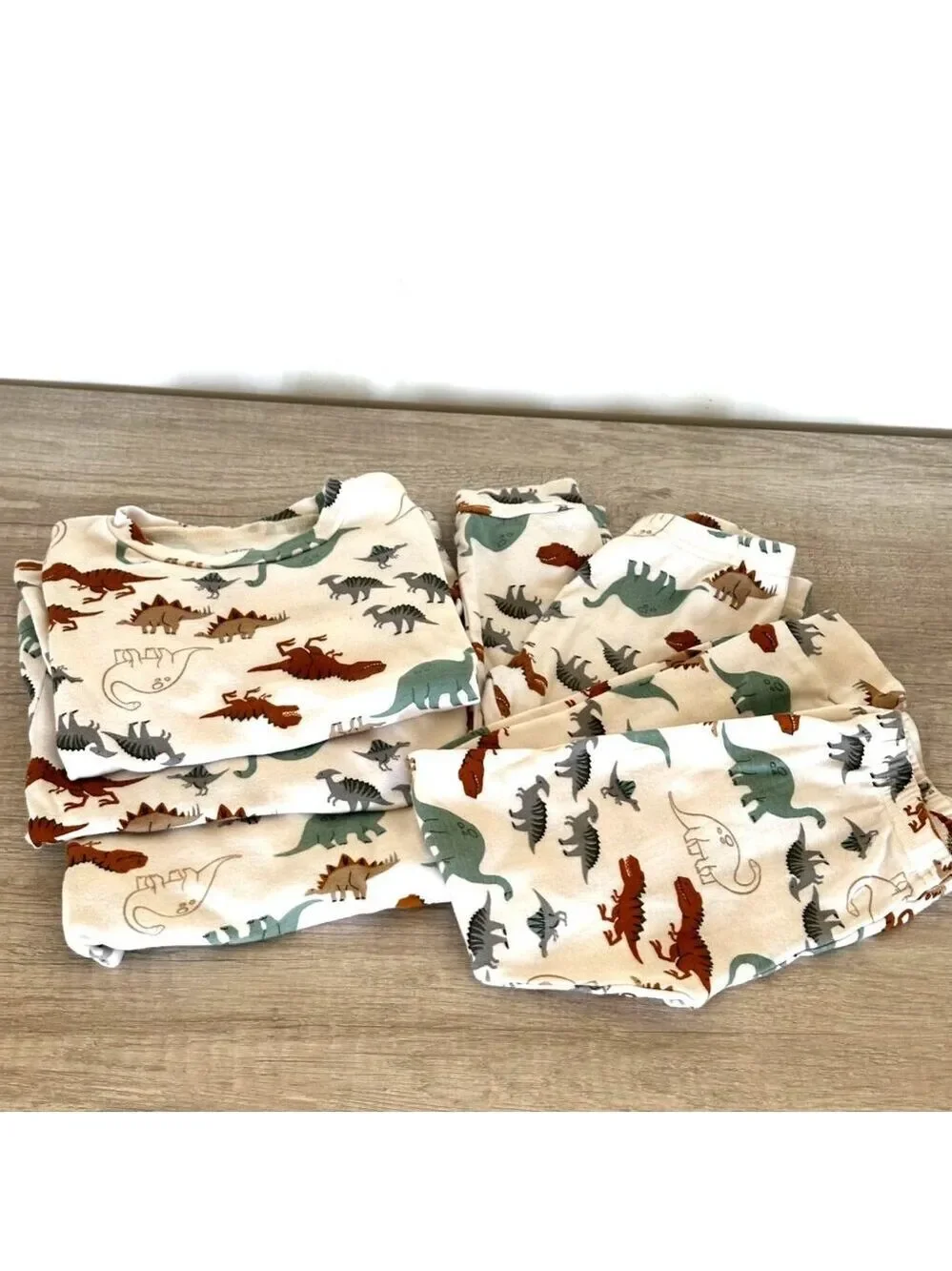 Carters Boy 5T Toddler Dinosaur Pajamas Sets Long Sleeve Pants Cotton Lot of 2